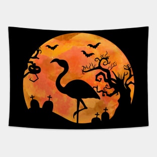 Happy Flamingoween Gift for a Halloween Flamingo Lover graphic Tapestry