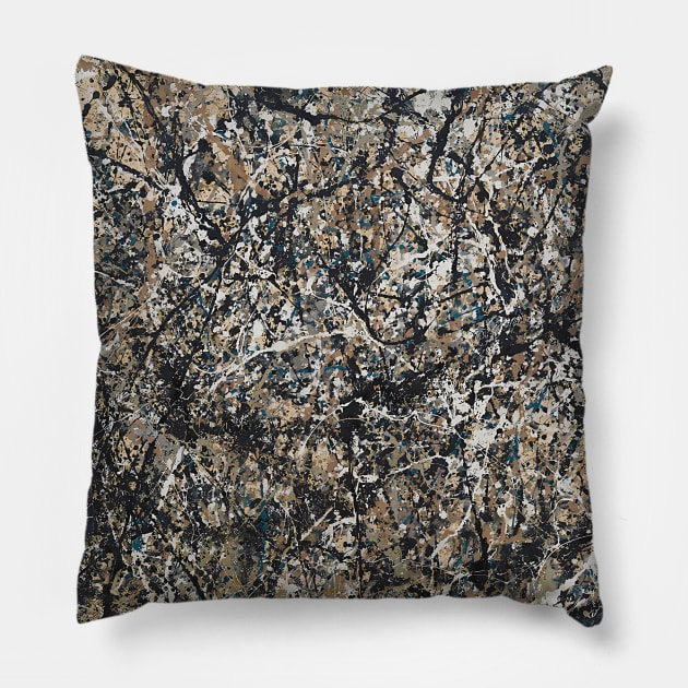 Jackson Pollock - One: No. 31, 1950 - Exhibition Poster Pillow by studiofrivolo