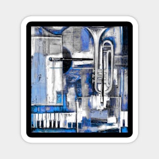 Jazz Art Blue Magnet