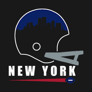 New York Big Blue Football Skyline T-Shirt