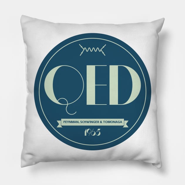 Quantum Electrodynamics Logo Pillow by acrossTPB