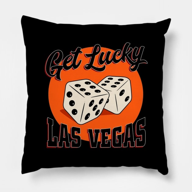 Get Lucky Las Vegas Pillow by Zimmier