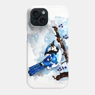 Blue Jay Winter Phone Case