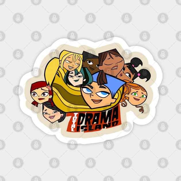 total drama - Total Drama Island Courtney Zoey Gwen J - Magnet