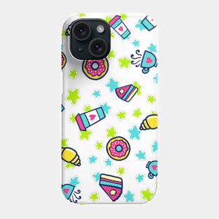 Coffee & Cake - Doodle Phone Case