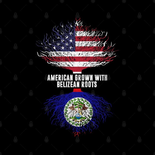 American Grown with Belizean Roots USA Flag by silvercoin