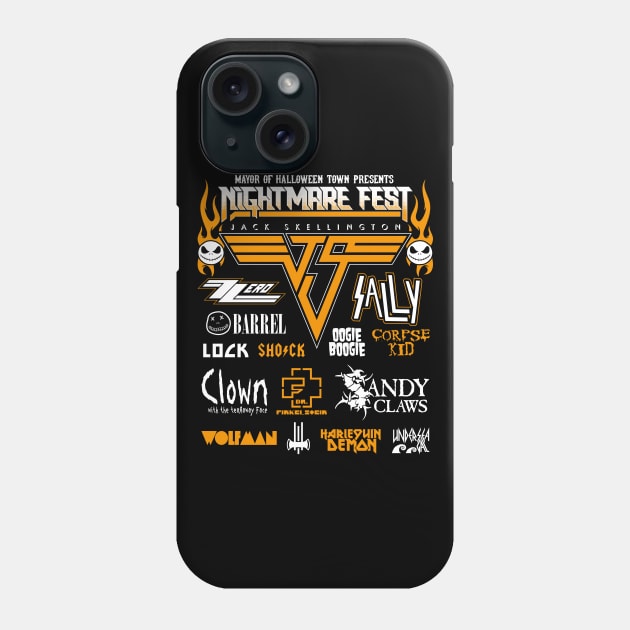 Nightmare Fest - Nightmare Before Music Phone Case by RetroReview