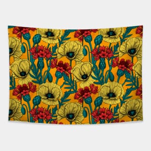 Yellow poppies and red cornflowers Tapestry