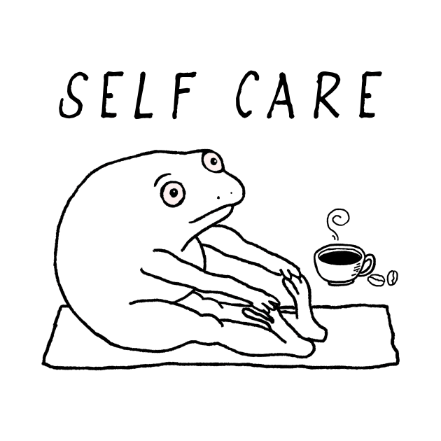 Funny Frog Self Care yoga by MasutaroOracle