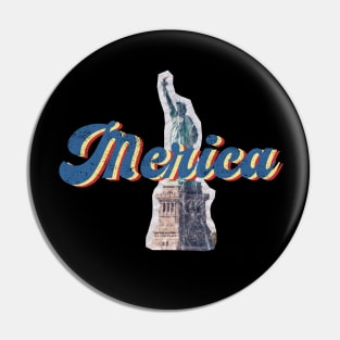 new york city Vintage Merica  Statue of Liberty  Retro Pin