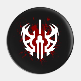 Black Desert Warrior Graphic Design Pin