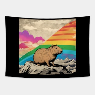 Cute Capybara in Wonderland Season Tapestry