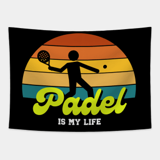 Padel Lover Retro Design Tapestry