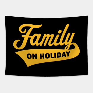 Family On Holiday (Family Vacation / Gold) Tapestry