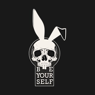 Be yourself bunny ears skull. T-Shirt