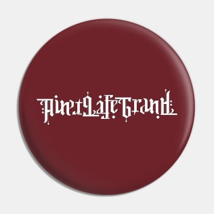 Widespread Panic Ain't Life Grand  Ambigram in white Pin