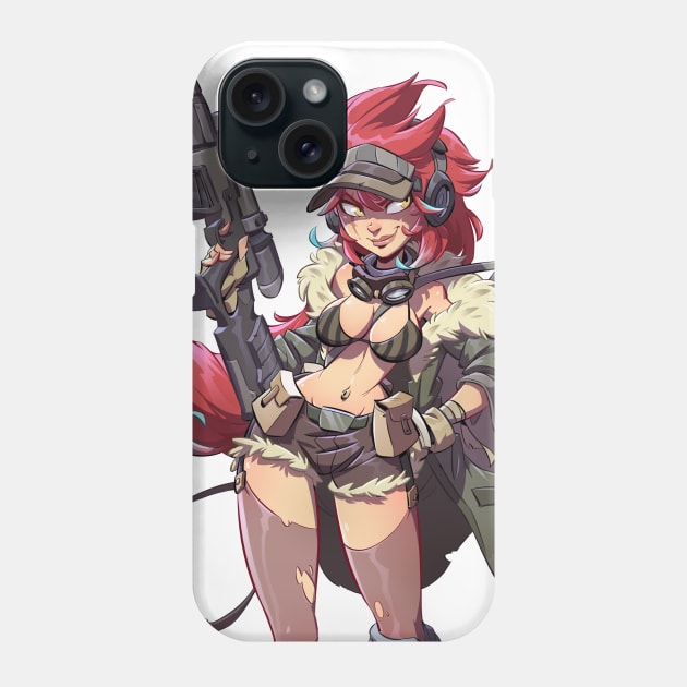 Sniper Girl Illustrated Pinup Phone Case by Bitgem