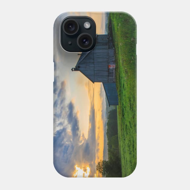 Barn and Sunset Serenade V2 Phone Case by Family journey with God