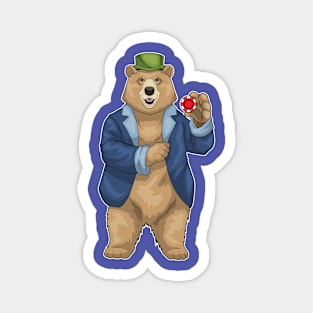 Bear Poker Poker chips Magnet