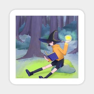 Witch girl in the woods Magnet