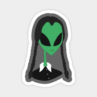 Alien Wednesday Addams Magnet