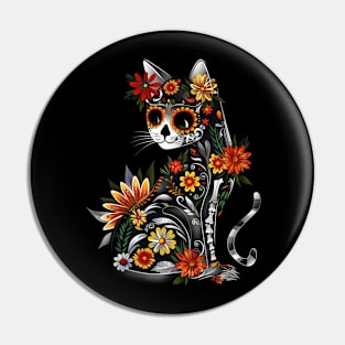 Cat Skull Mysteries Pin