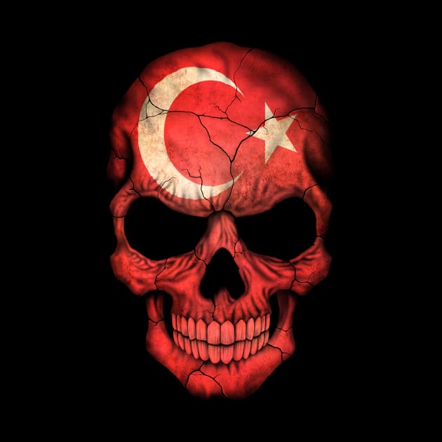 Turkish Flag Skull by jeffbartels