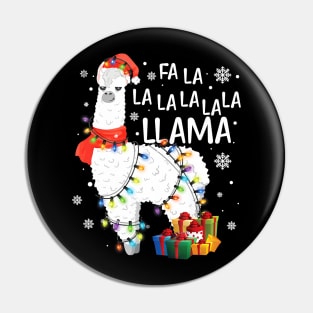 Awesome Fa La La Llama Merry Christmas Lllama Lover Christmas Pajamas Pin