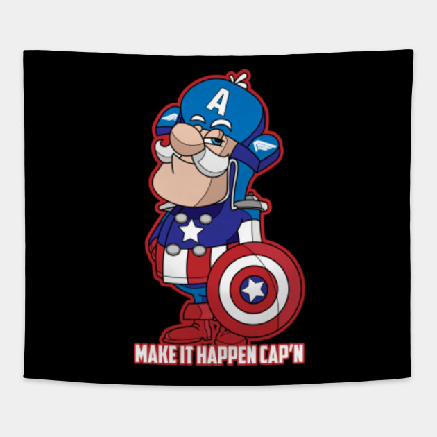 Make It Happen Cap N Pop Culture Tapestry Teepublic