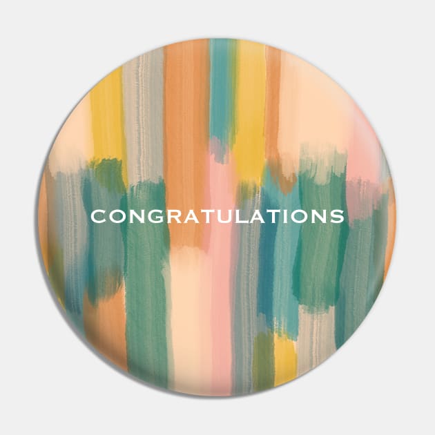 Striped Congratulations Pin by Cascade Patterns