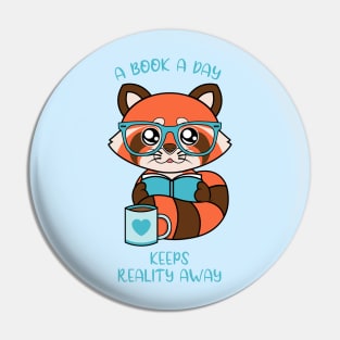 A book a day keeps reality away Pin