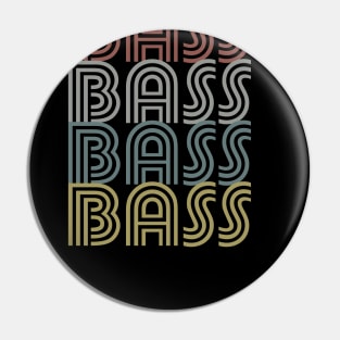 Retro BASS - Bass Guitar Player / Bassist Gift Pin