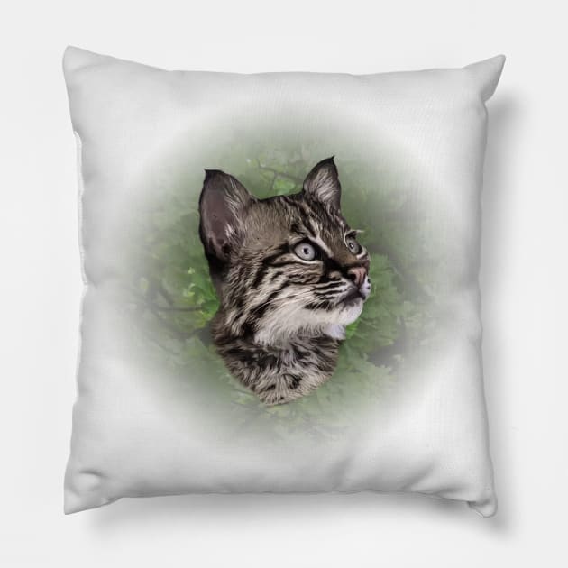 Bobcat cub Pillow by Guardi