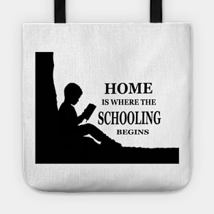 Home is where the schooling begins Tote