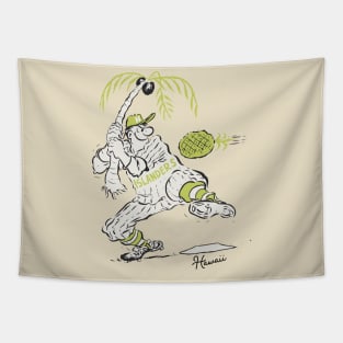 Retro Hawaii Islanders Baseball 1961 Tapestry