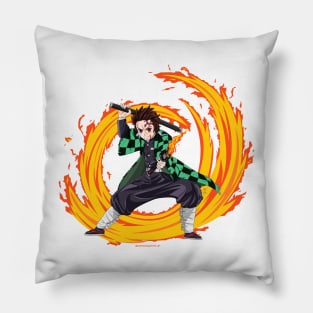 Flame Sword Boy Pillow