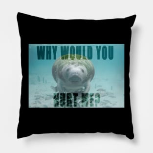 Save Manatees Pillow