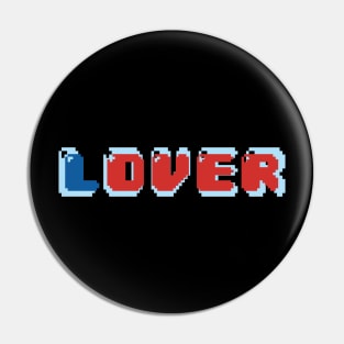 Love is OVER Aesthetic Logo Design Pin