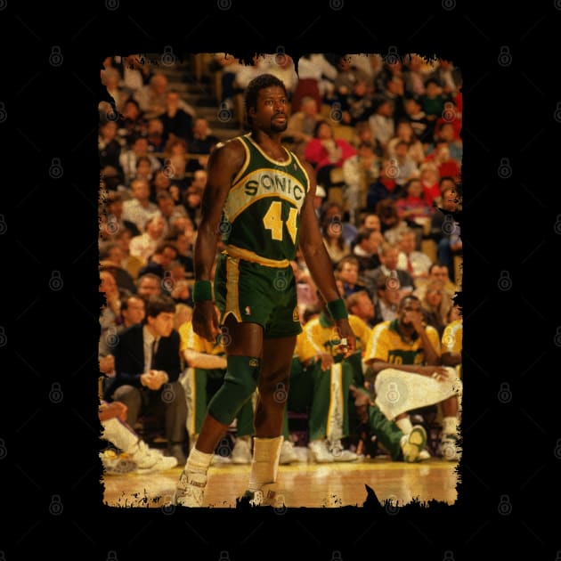 Michael Cage /// Michael Cage Vintage Design Of Basketball /// 70s by Statman Sports