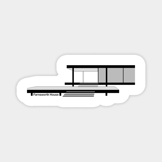 Farnsworth House - Mies van der Rohe Magnet by Prelude