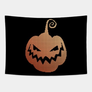 Pixel pumpkin - low-bit graphics - gift idea Tapestry