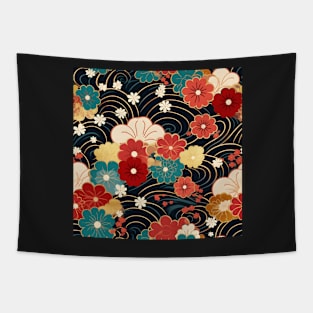 Floral circle kimono pattern Tapestry