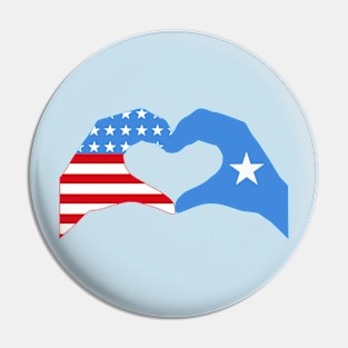 We Heart USA & Somalia Patriot Flag Series Pin