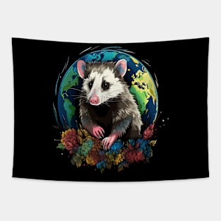 Opossum Earth Day Tapestry