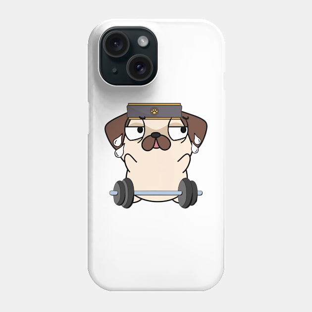 Funny pug is exercising Phone Case by Pet Station