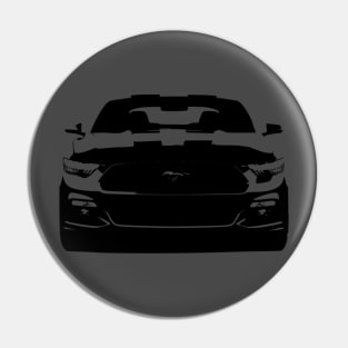 Mustang 5.0 Black 2016 Front View Pin