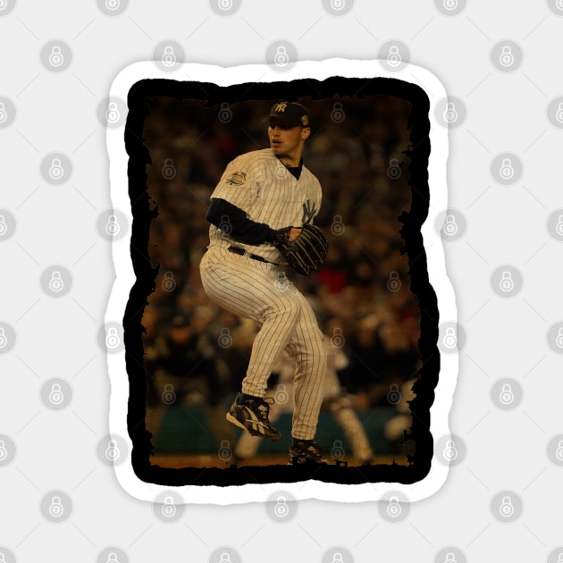 Andy Pettitte in New York Yankees Vintage Magnet by SABDO PALON