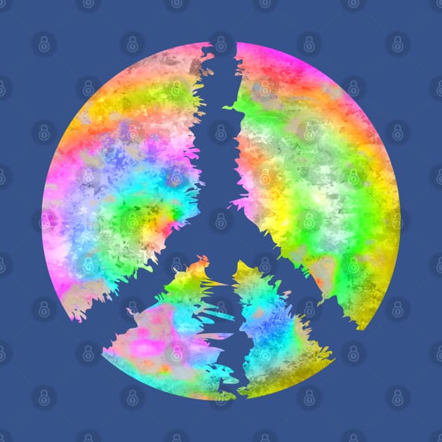 Tie Dye Peace Sign by Zap Studios