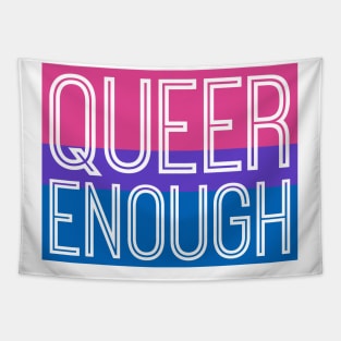 Bisexual pride (solid) QUEER ENOUGH Tapestry