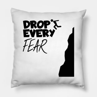 Cliff jumping drop every fear Pillow